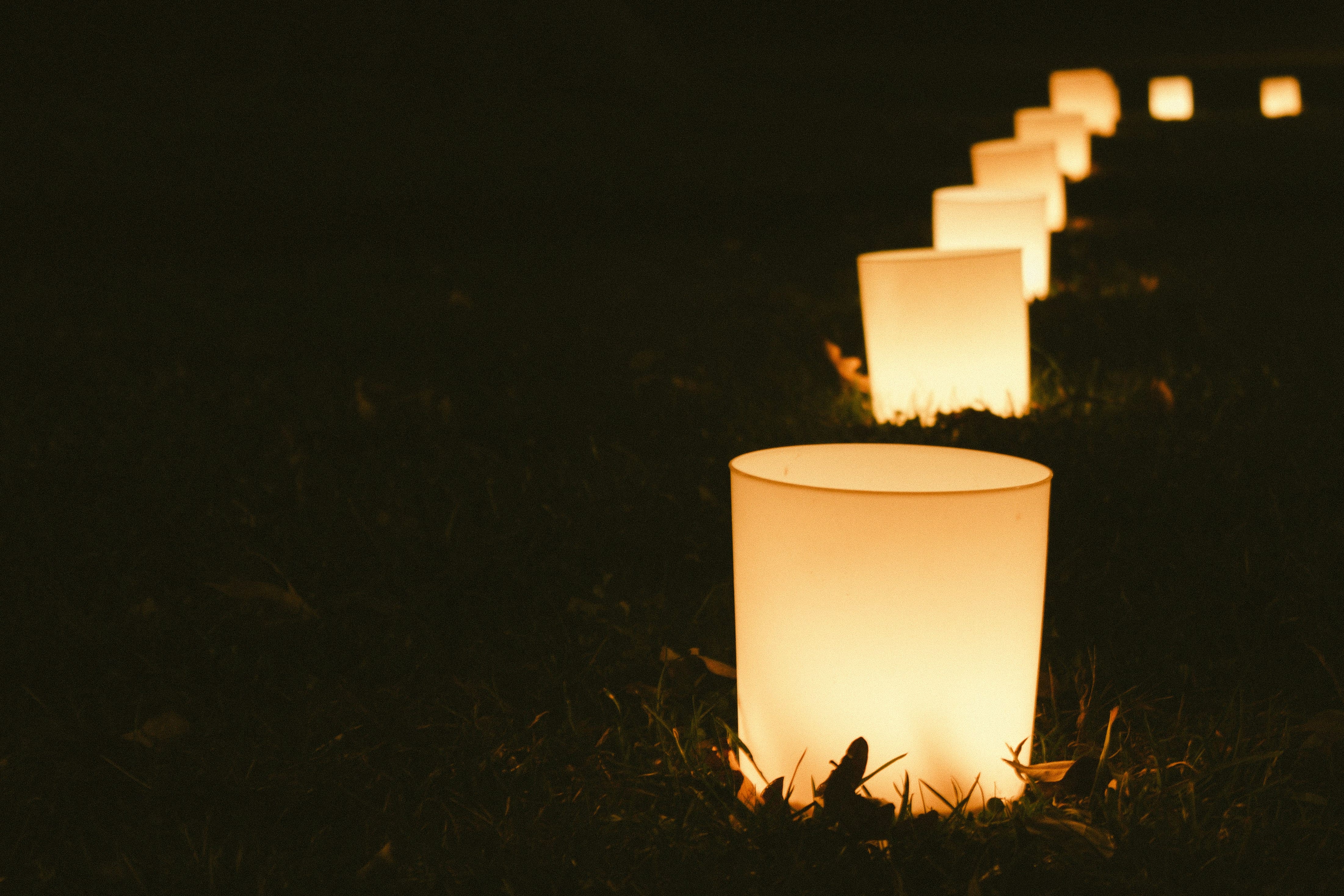 Bolsas de luz ignifugas para una boda